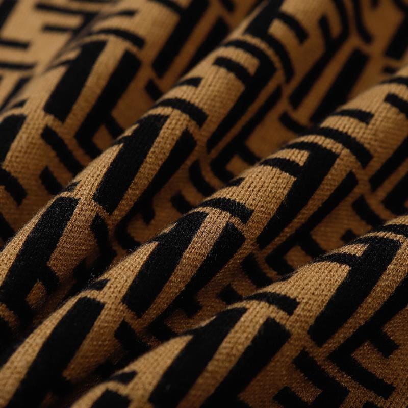 ÁO FENDI FF Brown and Black Sweater