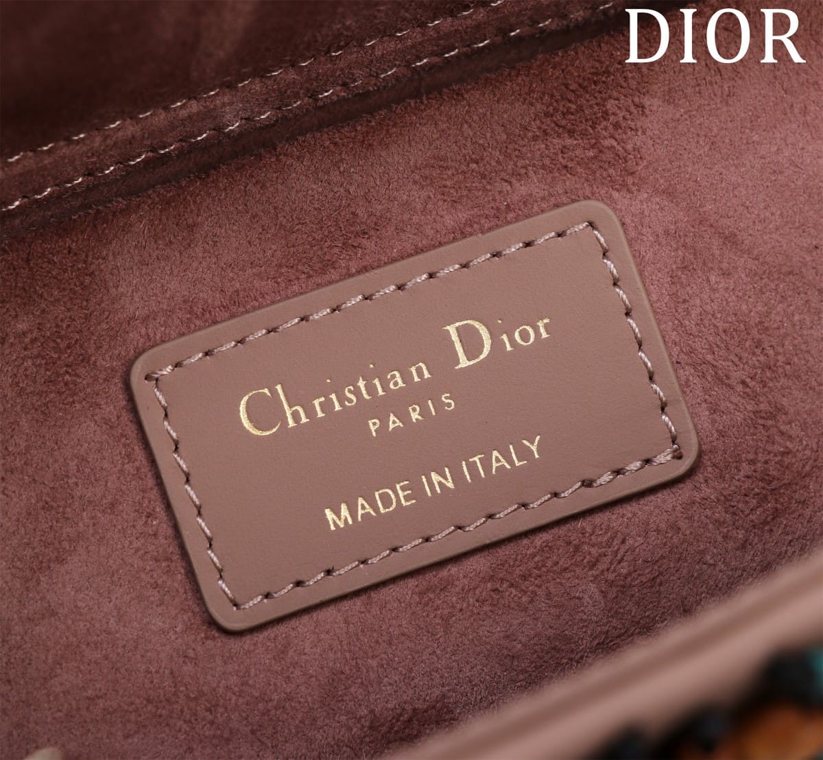 TÚI CHRISTIAN DIOR Lady-Joy embroiders wooden beads hạt gỗ
