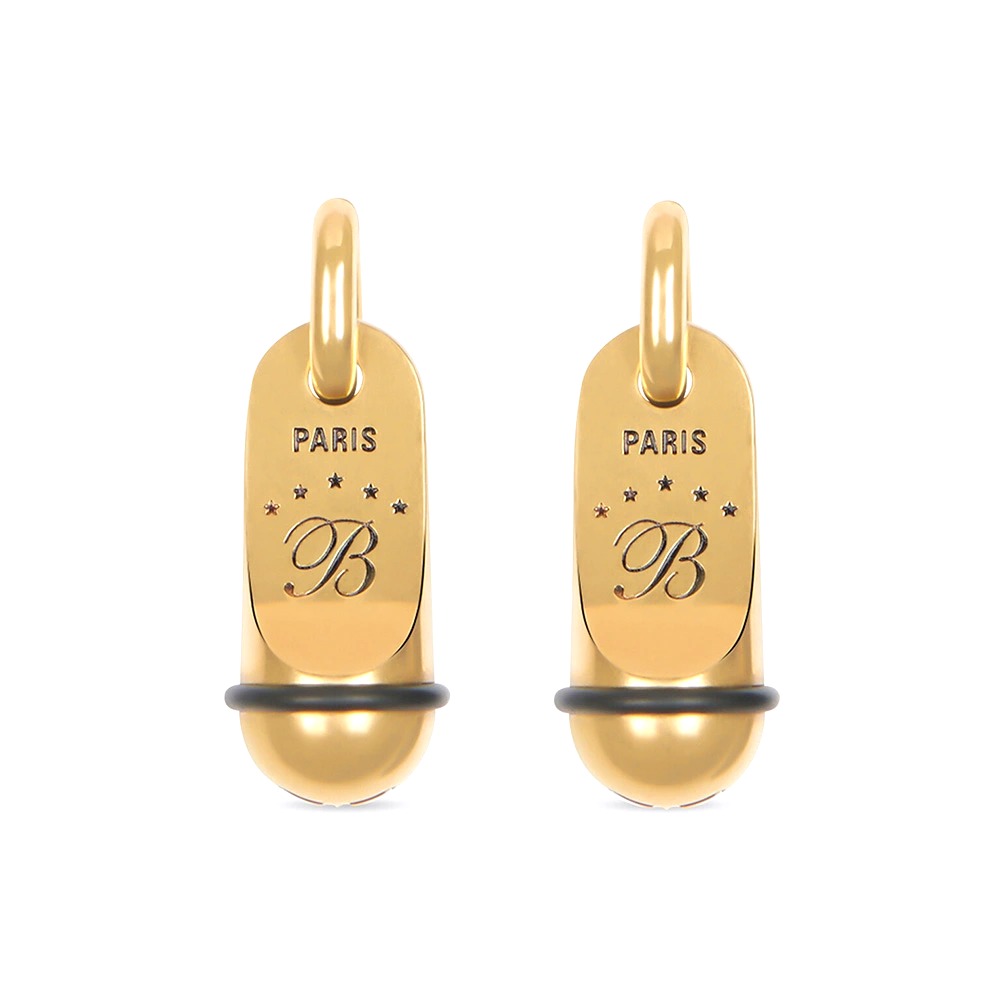 Bông tai Balenciaga Women Hotel Earrings in Gold Aluminium and Brass