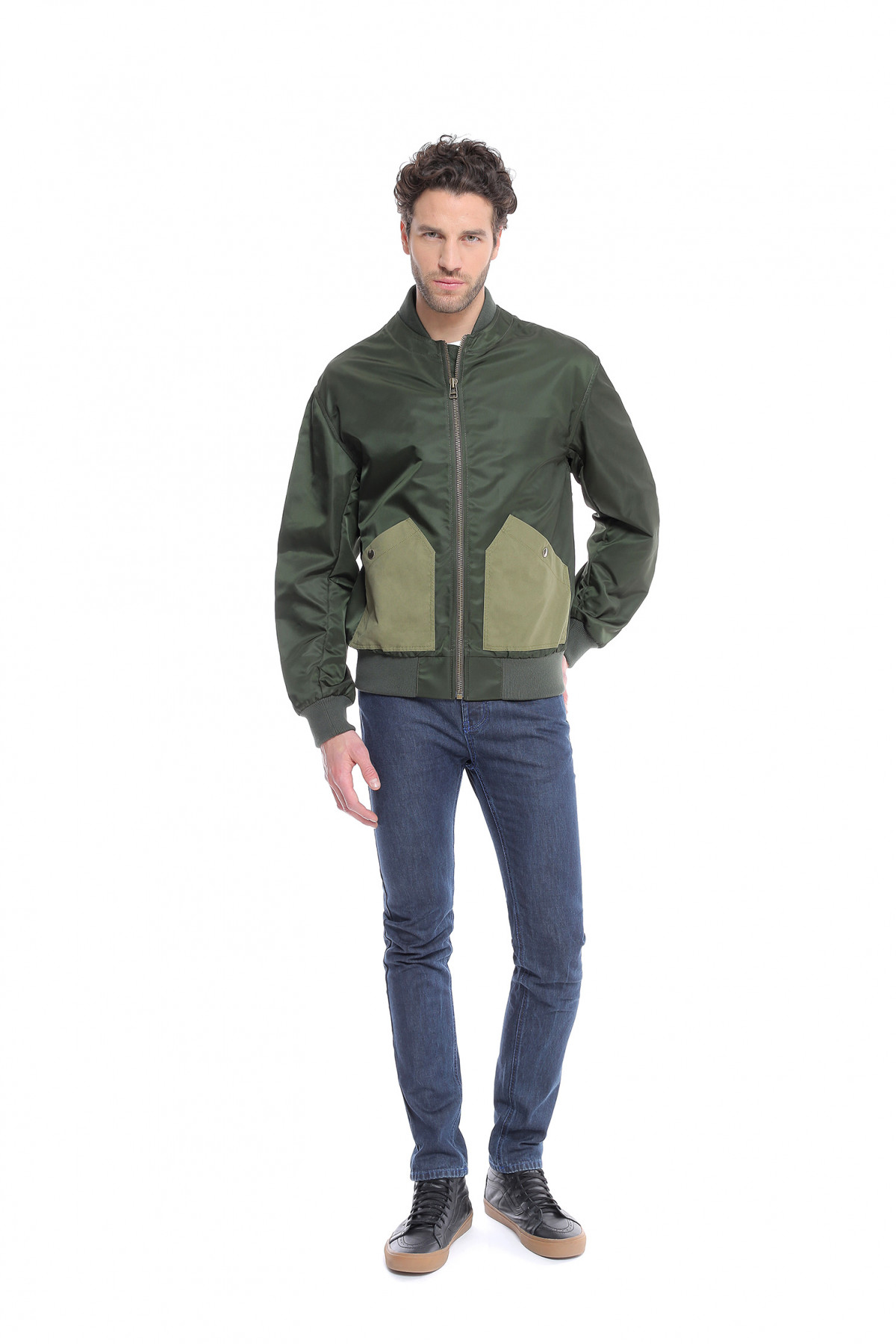 ÁO MR&MRS ITALY UNLINED NEW YORK NYLON BOMBER WITH CANVAS POCKETS