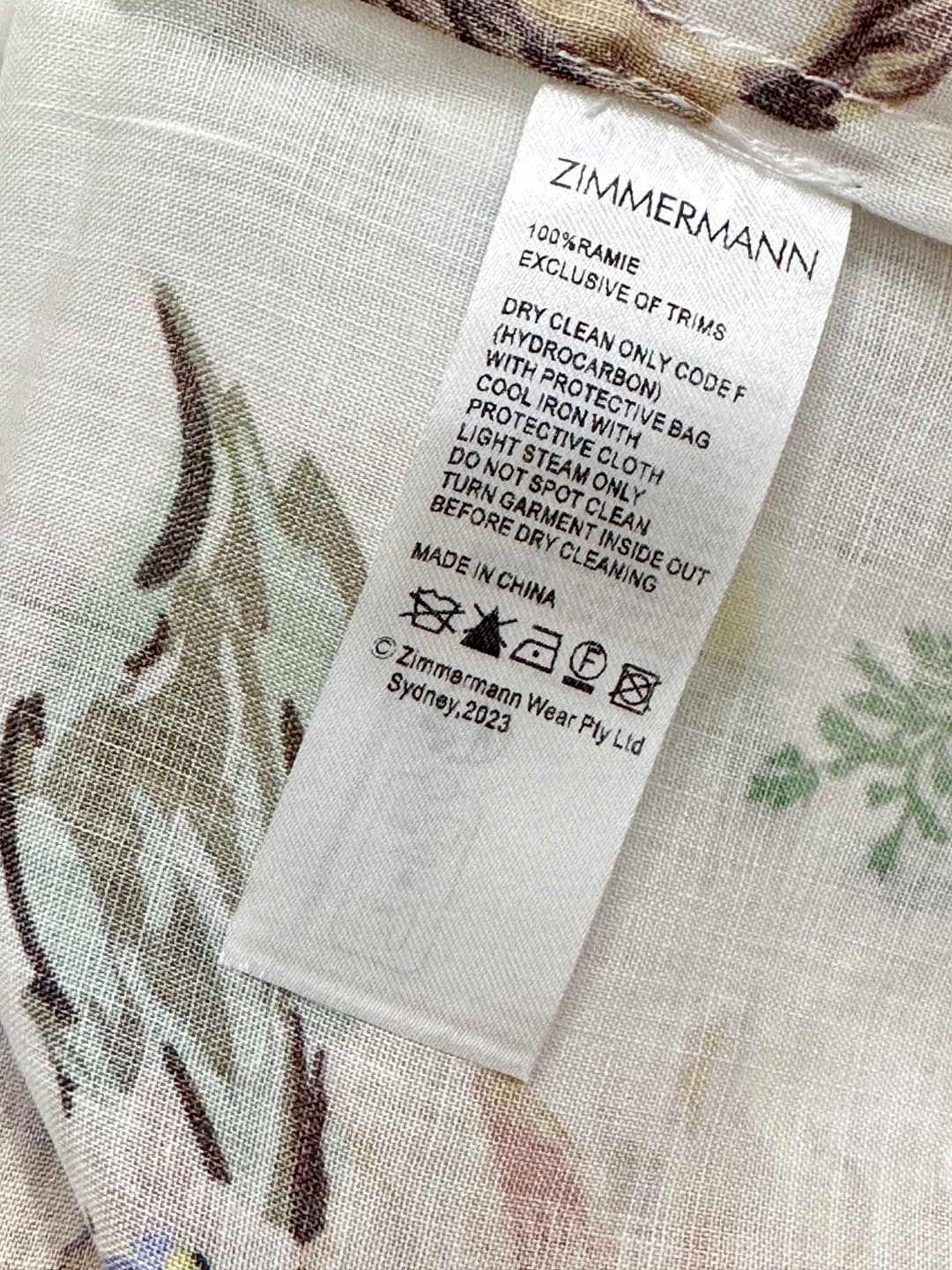 ÁO ZIMMERMANN Flower Vintage Dress High Classy