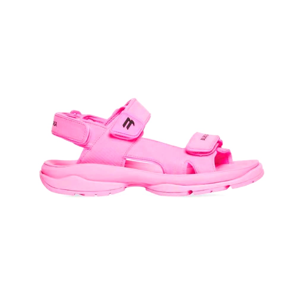 GIÀY Balenciaga Unisex Tourist Sandal in Neon Pink Technical Material