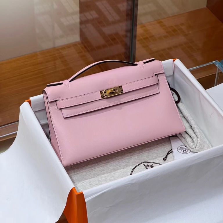 TÚI HERMES Kelly Pochette Pink Swift Leather 22CM(giá liên hệ)