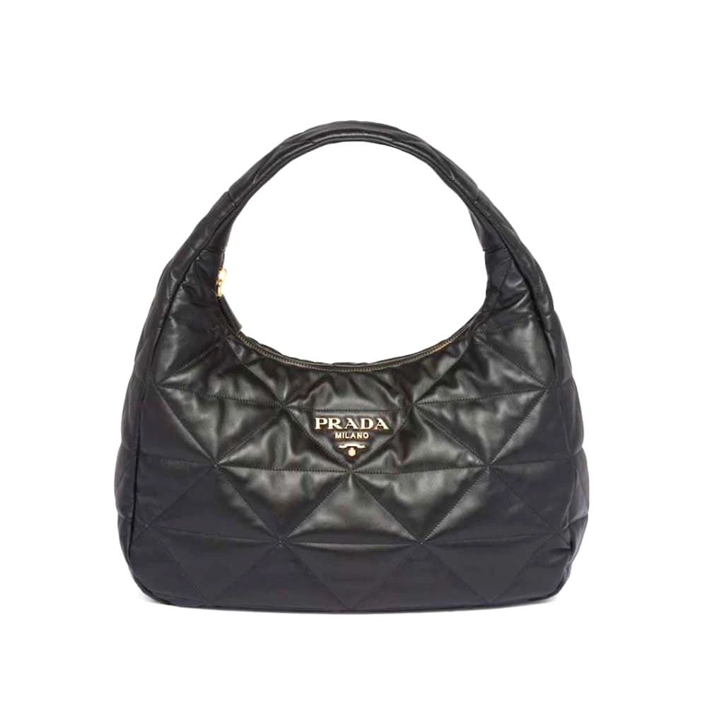 TÚI Prada Women Large Topstitched Nappa-Leather Bag-Black