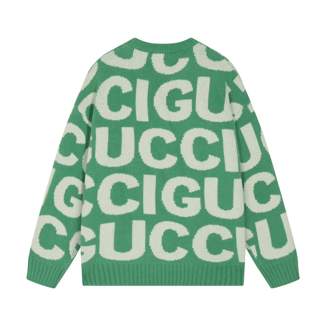 ÁO Gucci GG Sewing White Sweater Unisex
