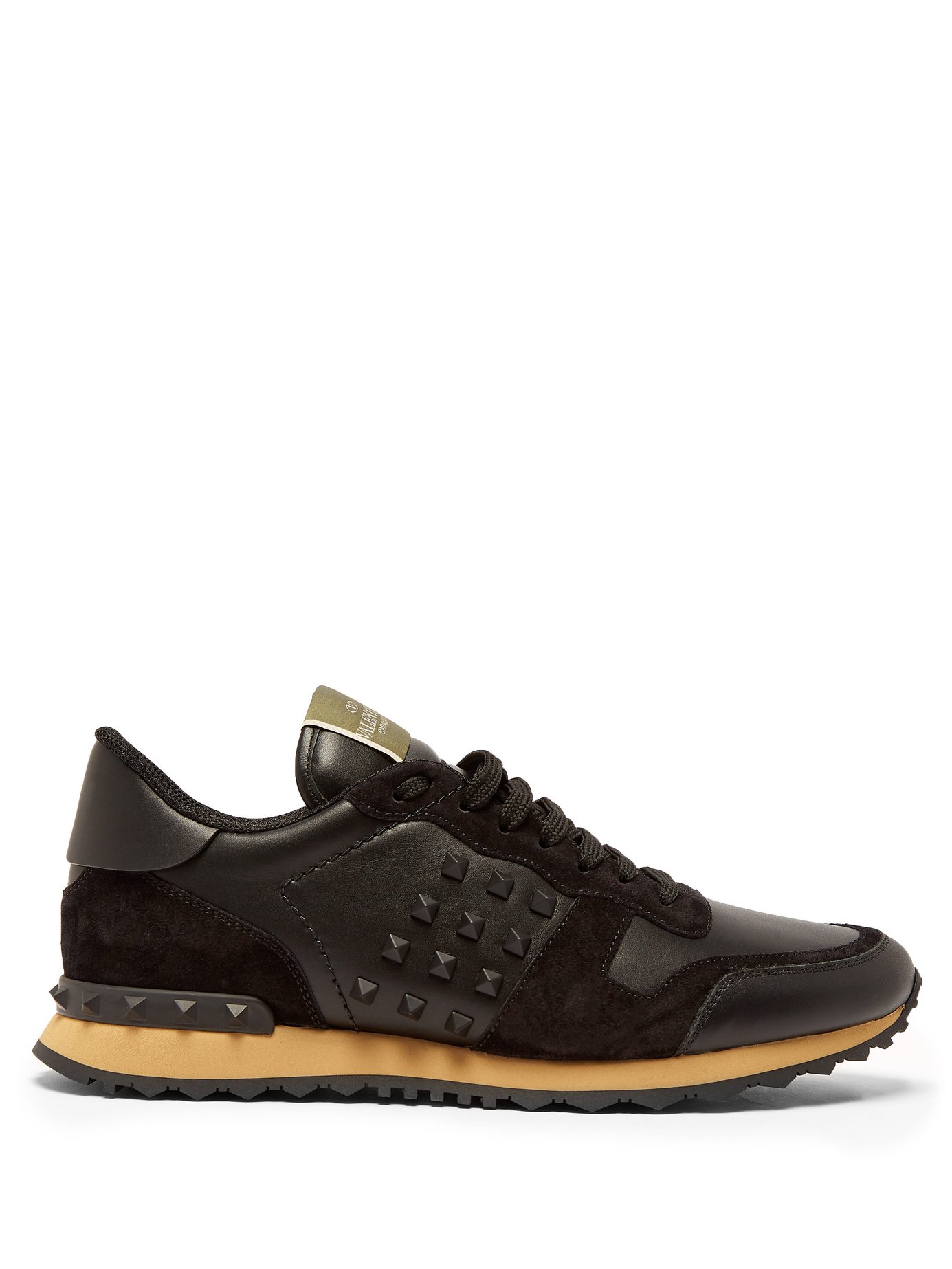 GIÀY VALENTINO  Rockrunner suede and leather trainers