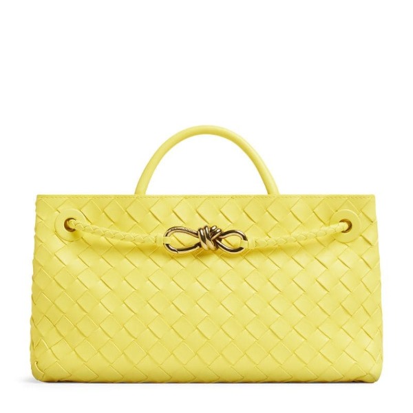 TÚI Bottega Veneta Women Andiamo Shoulder Bag in Lambskin Leather-Yellow