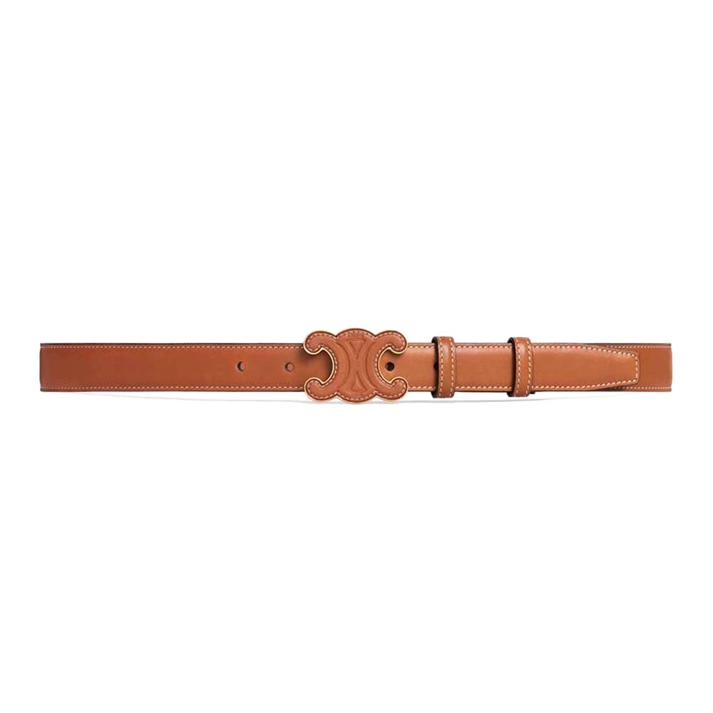 DÂY LƯNG Celine Women Medium Triomphe Belt in Triomphe Canvas and Calfskin