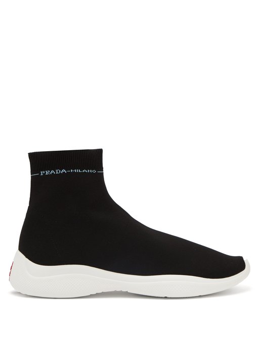GIÀY PRADA  America's Cup Stretch-knit trainers