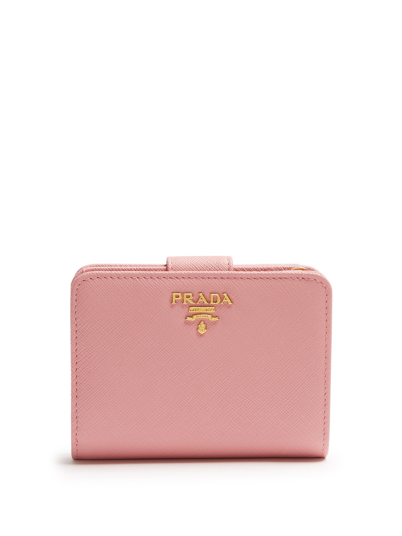 VÍ DA PRADA Compact zip-around saffiano leather wallet