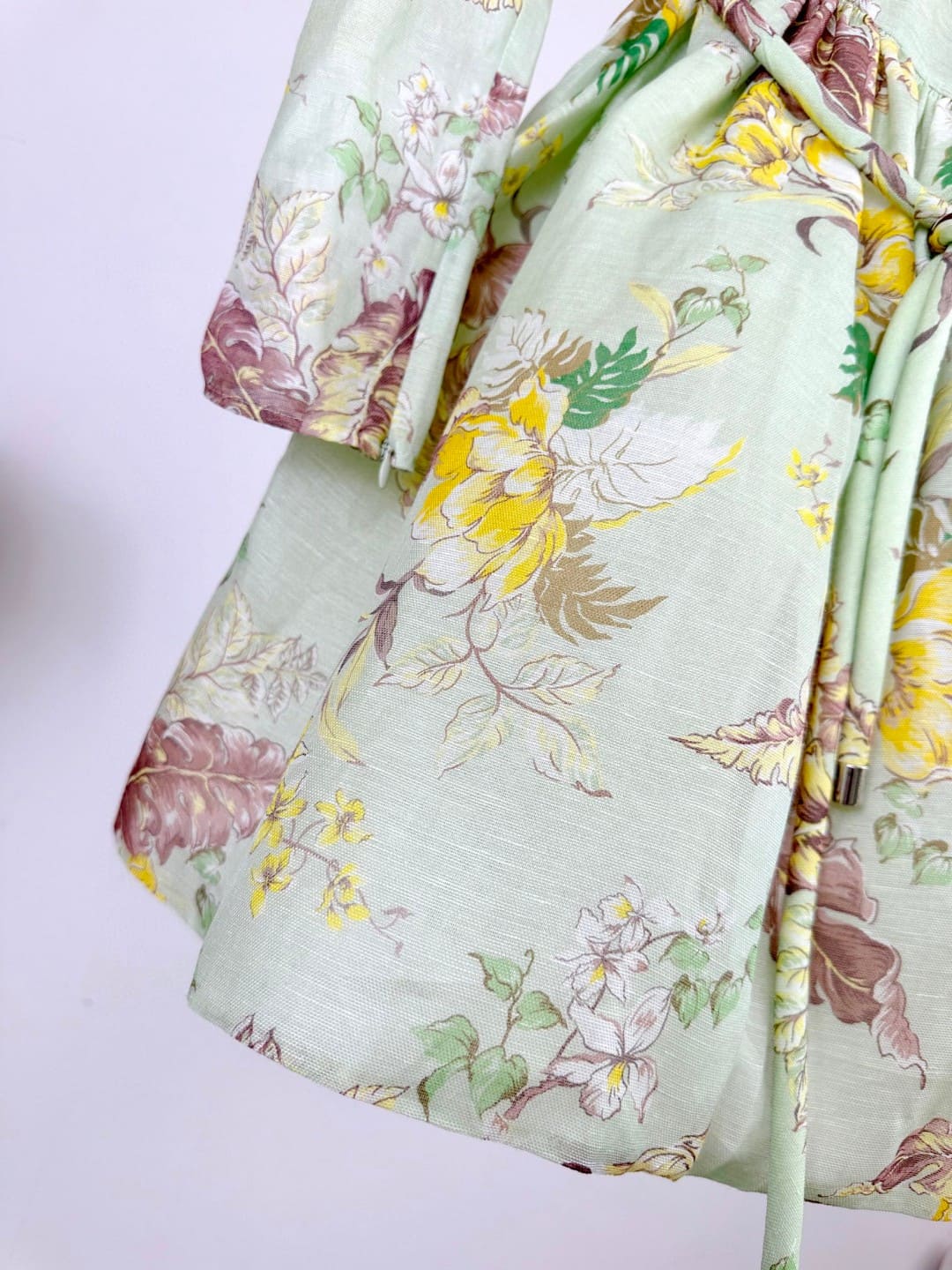 VÁY ZIMMERMANN Vintage Flower Short Sleeve Midi Dress High Classy