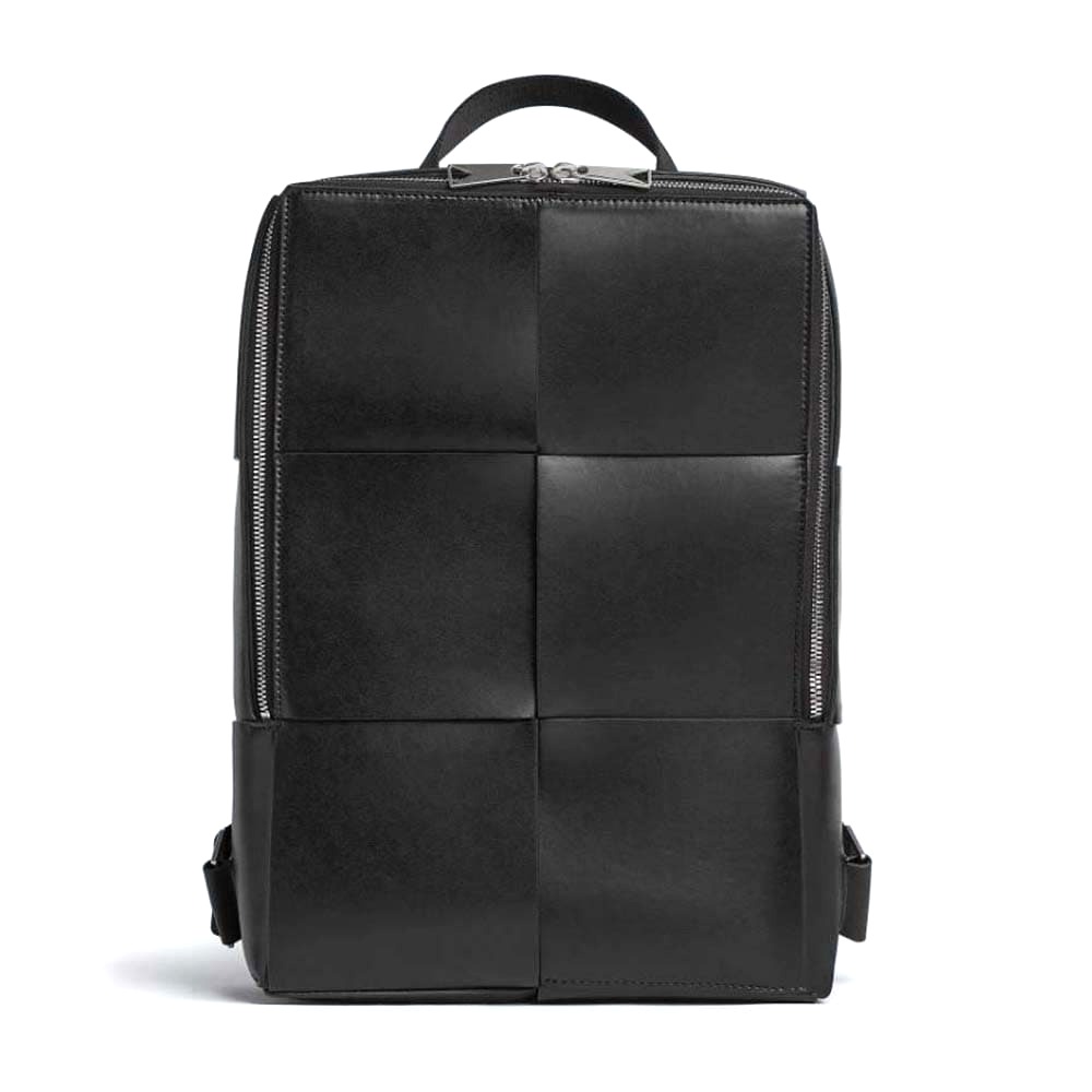 BALO Bottega Veneta Men Arco Backpack in Calfskin Leather-Black