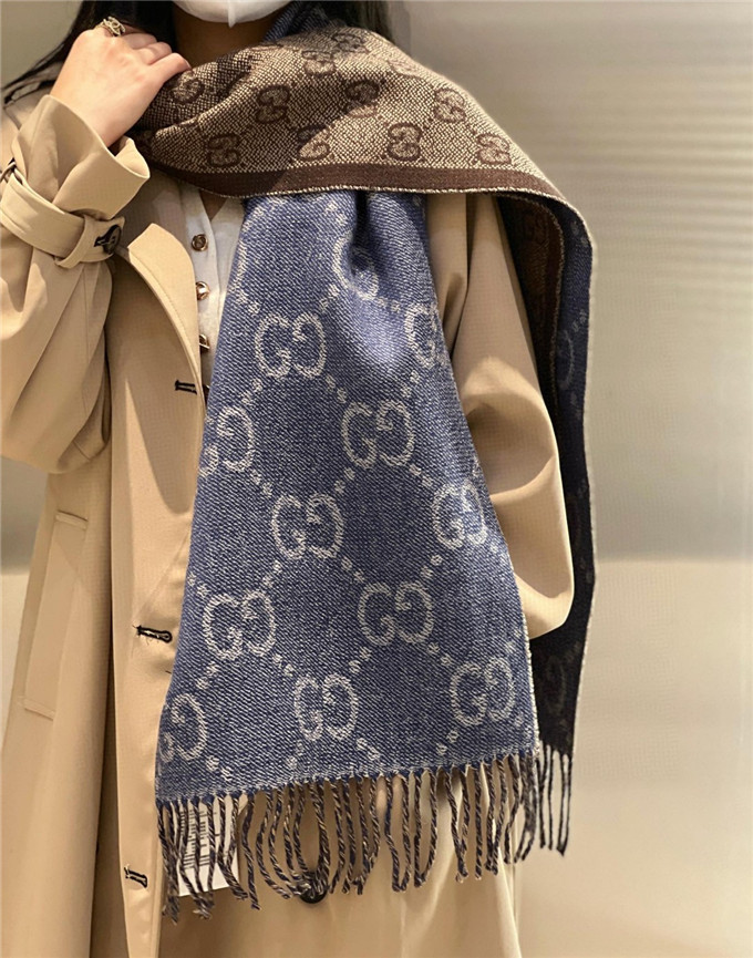 KHĂN Gucci GG Cashmere scarf