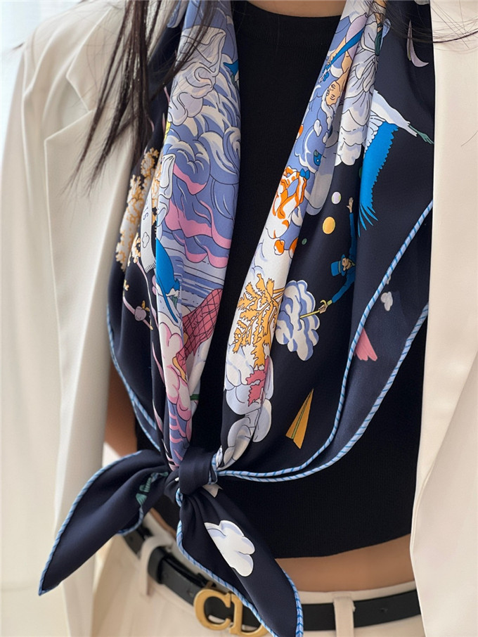 KHĂN Hermes Le Horse Silk scarf