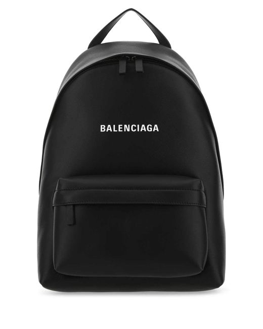 BALO Balenciaga Black Leather Everyday Backpack