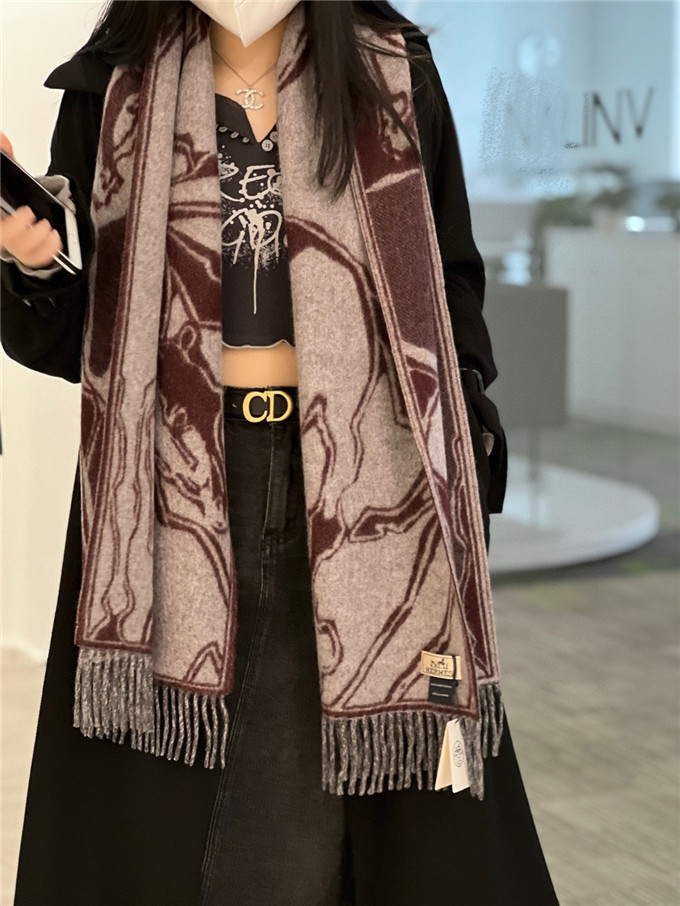 KHĂN Hermes Le Horse Cashmere scarf