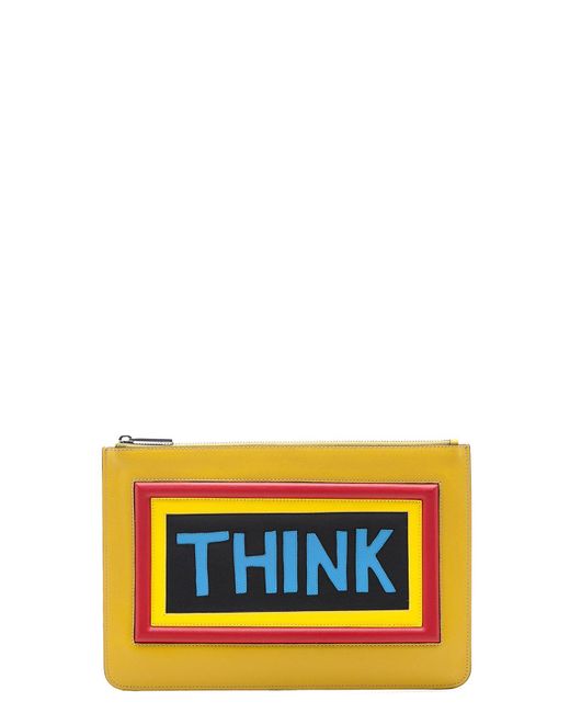 TÚI FENDI Yellow THINK Zipped Pouch