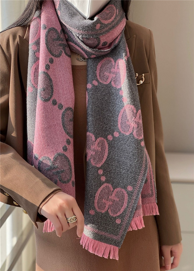 KHĂN Gucci GG Pink scarf
