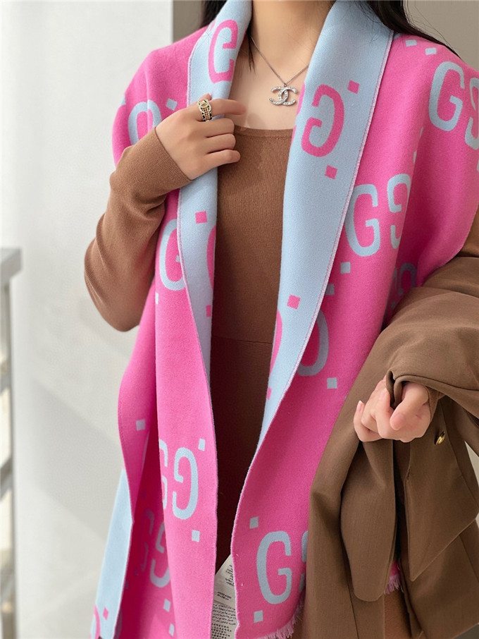 KHĂN Gucci GG Pink scarf