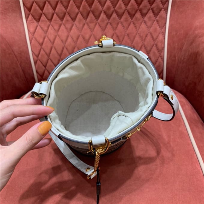 TÚI Gucci Horsebit 1955 small bucket bag white Top Quality