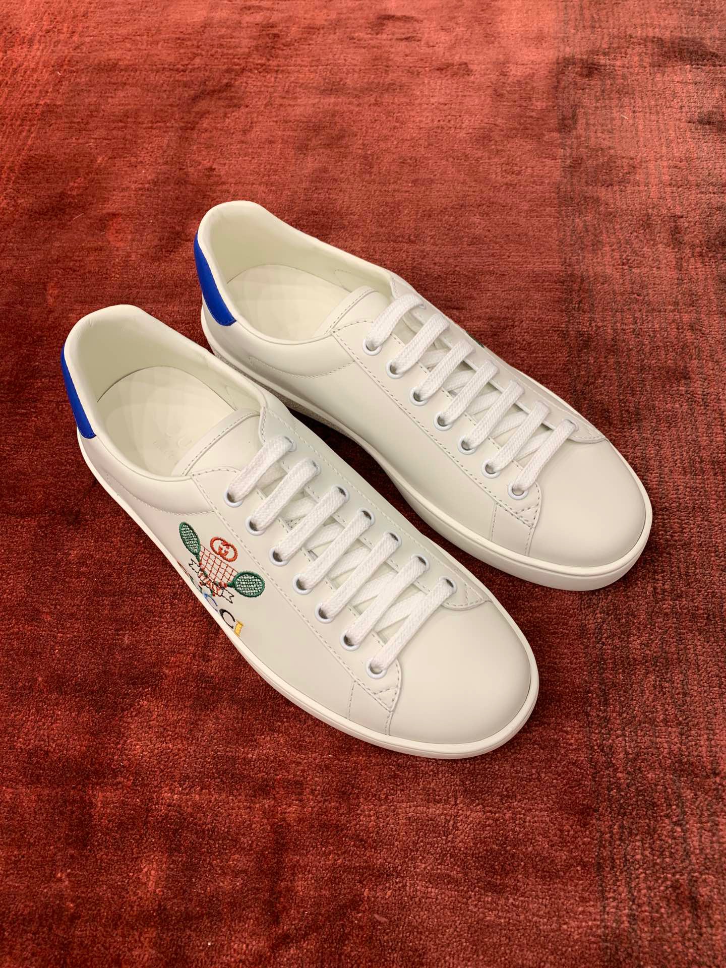 GIÀY GUCCI Leather Ace Sneakers Tennis White