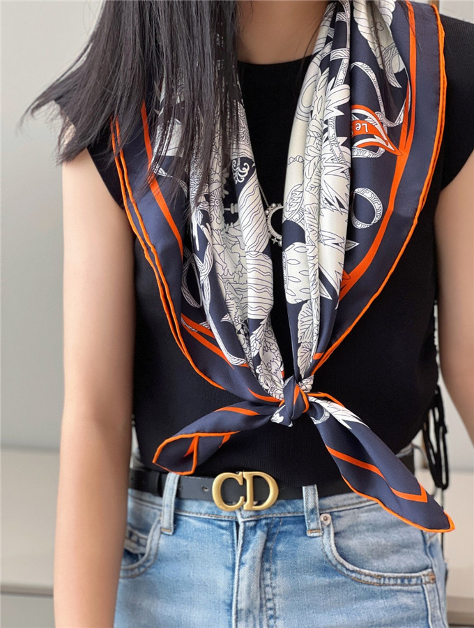 KHĂN Hermes Le Sacre Des Saisons Silk scarf