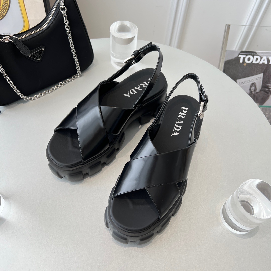 GIÀY PRADA TRIANGLE LOGO SANDAL