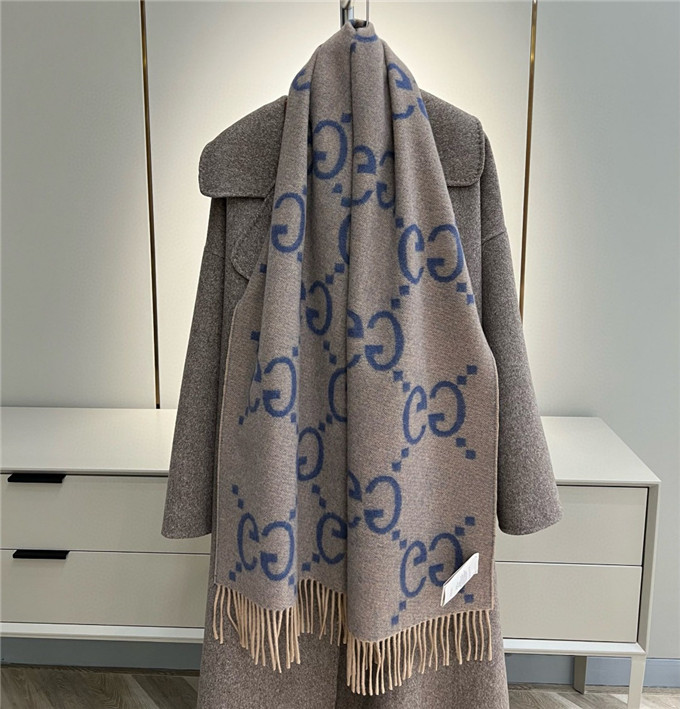 KHĂN Gucci GG Cashmere scarf