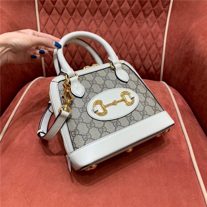 TÚI Gucci Horsebit 1955 mini top handle bag white Top Quality