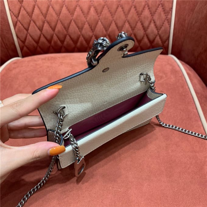 TÚI Gucci Dionysus super mini leather bag white Top Quality