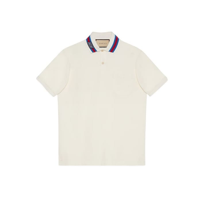 ÁO GUCCI GG POLO SHIRT WHITE