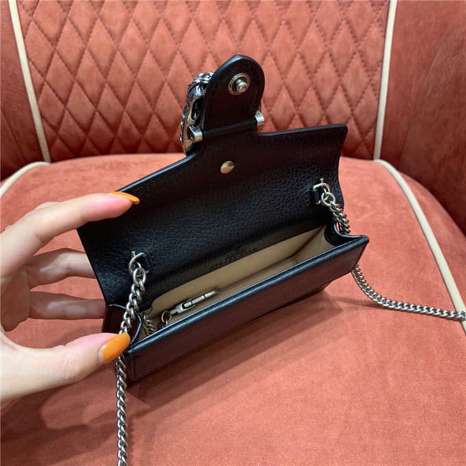 TÚI Gucci Dionysus super mini leather bag black Top Quality