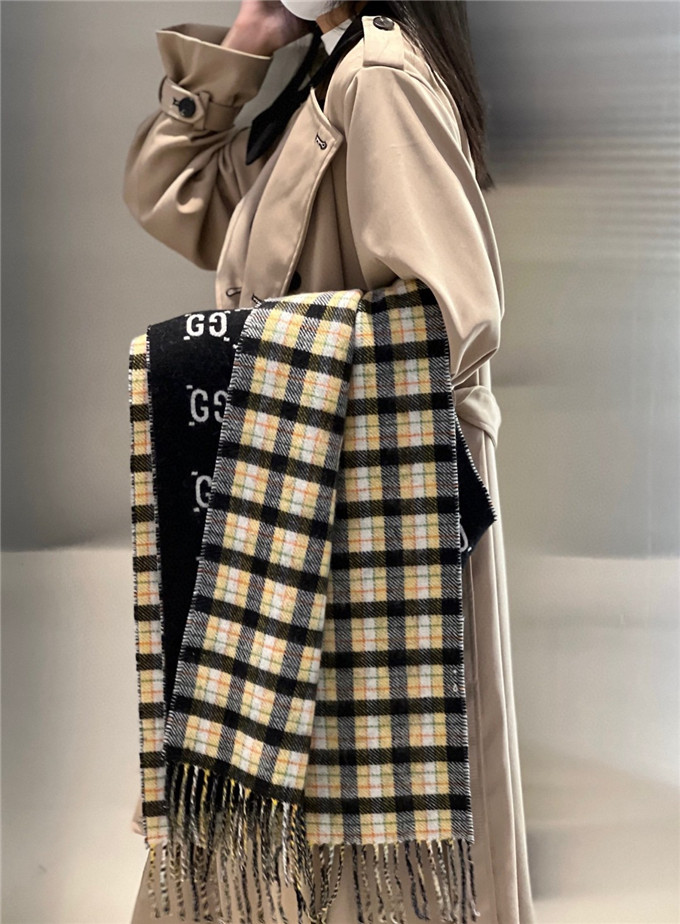KHĂN Gucci GG Cashmere scarf