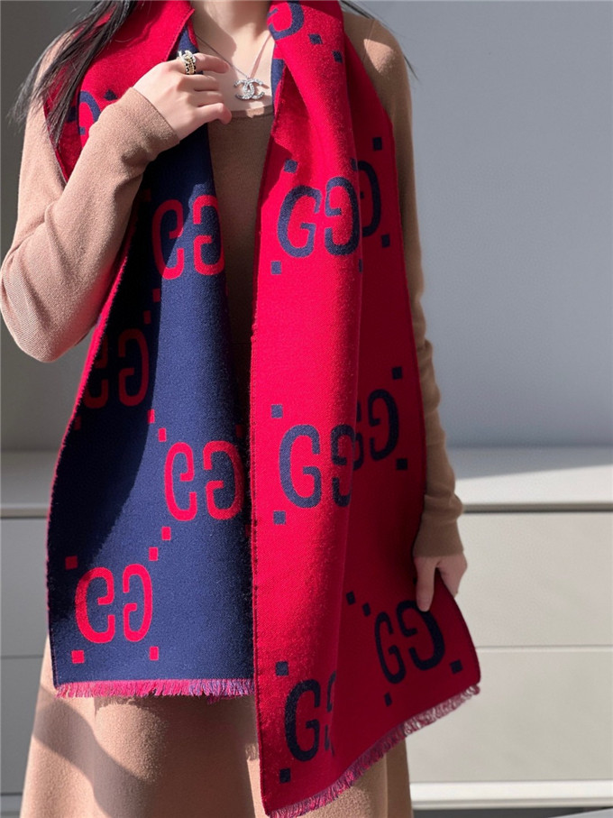 KHĂN Gucci GG Red scarf