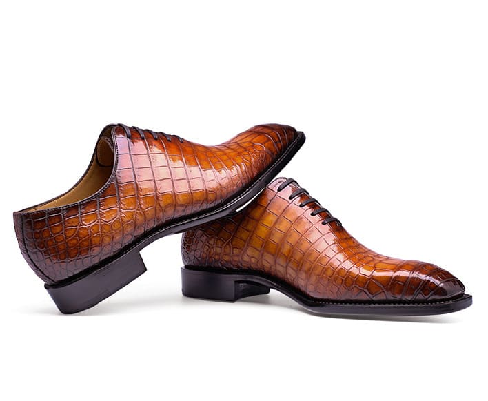 Giày Oxford Wholecut cổ điển bằng da cá sấu Alligator thủ công
