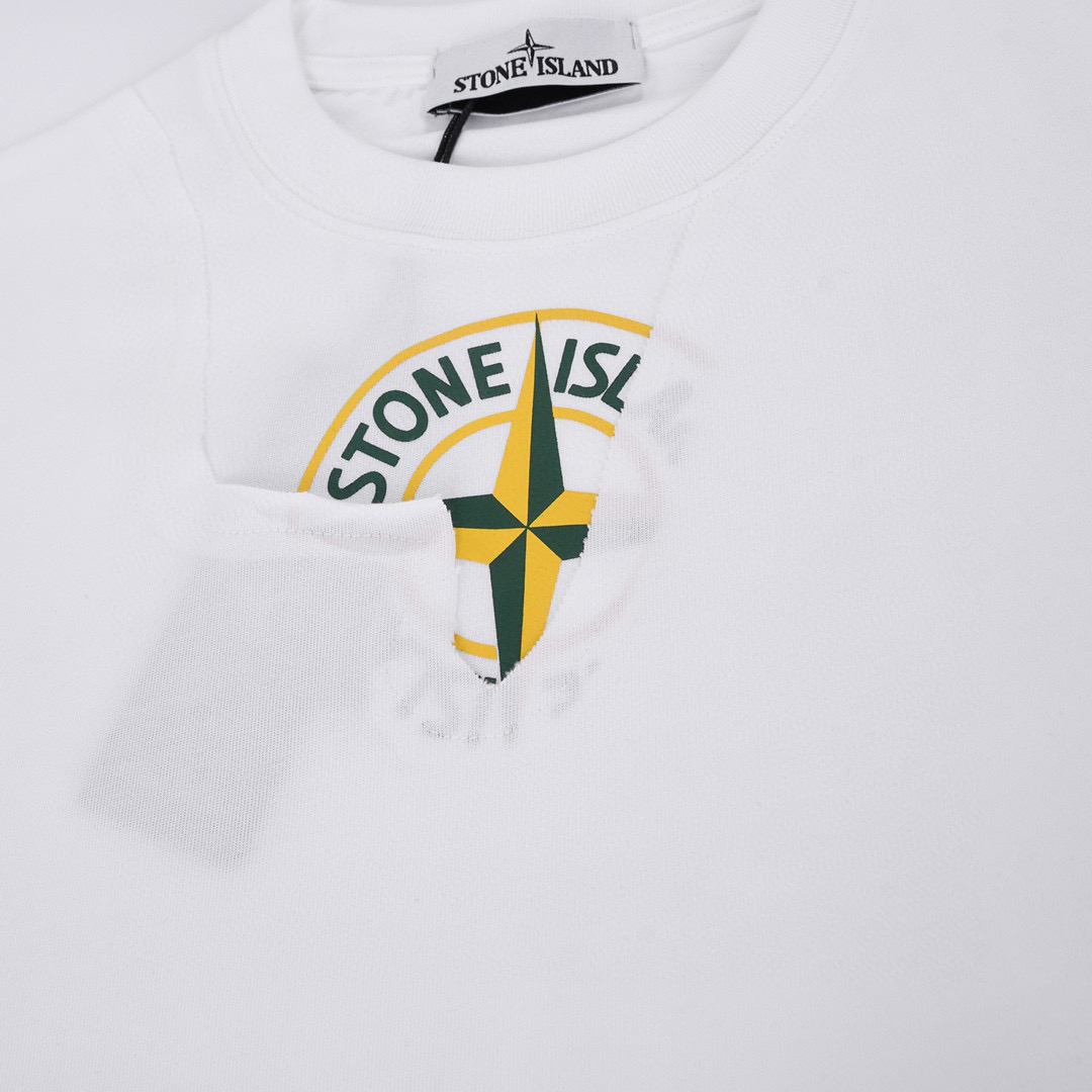 ÁO STONE ISLAND print cotton jersey T-shirt