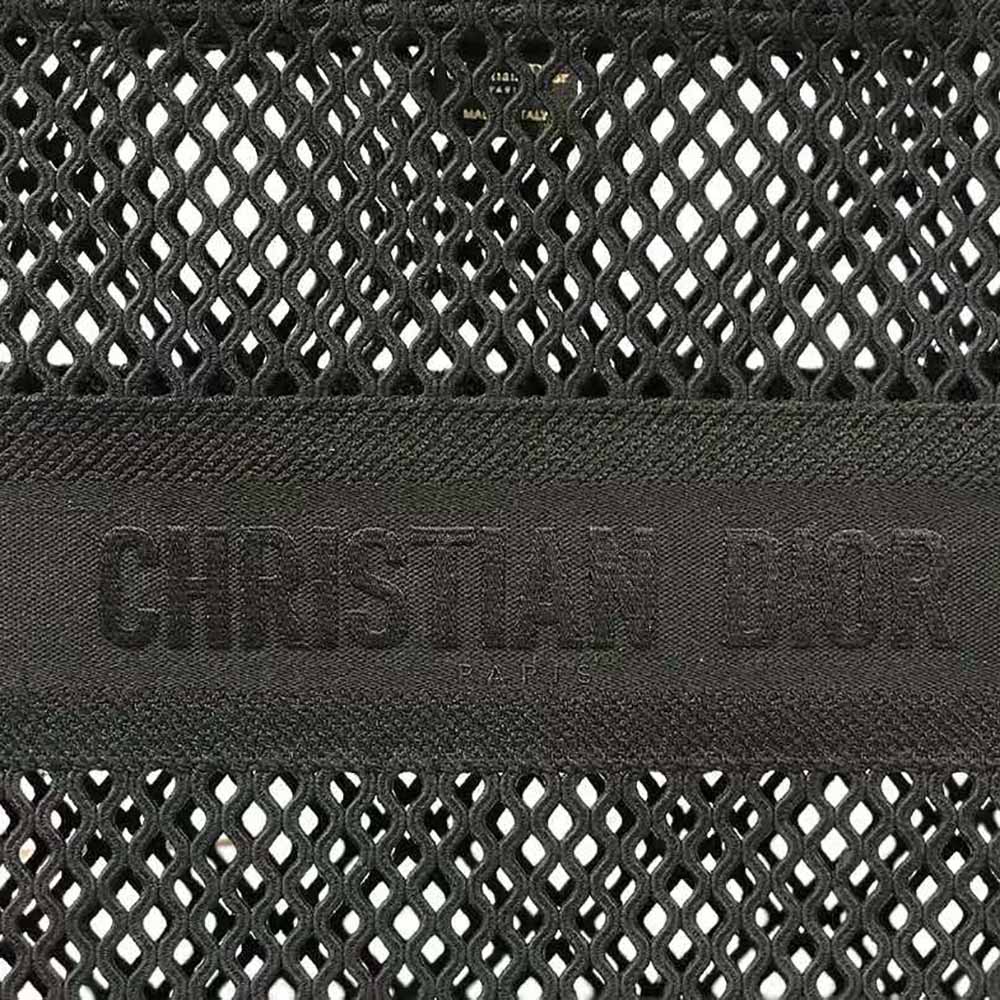 TÚI Dior Women Dior Book Tote Black Mesh Embroidery