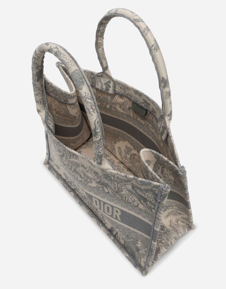 TÚI DIOR Book Tote Small Toile Beige Grey