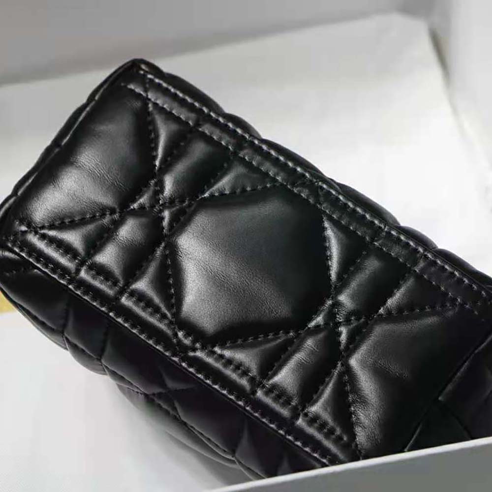 TÚI Dior Women Small Diortravel Nomad Pouch Latte Macrocannage Calfskin