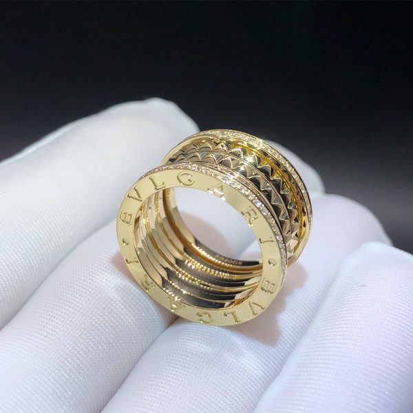 Nhẫn BVLGARI B.zero1 Rock kim cương vàng vàng 18K