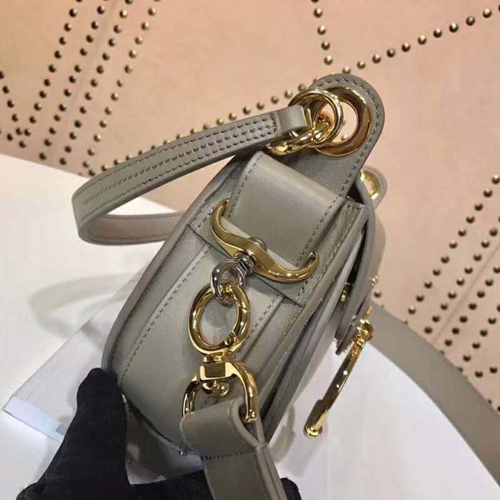 TÚI Chloe Tess Bag in Shiny & Suede Calfskin-Brown