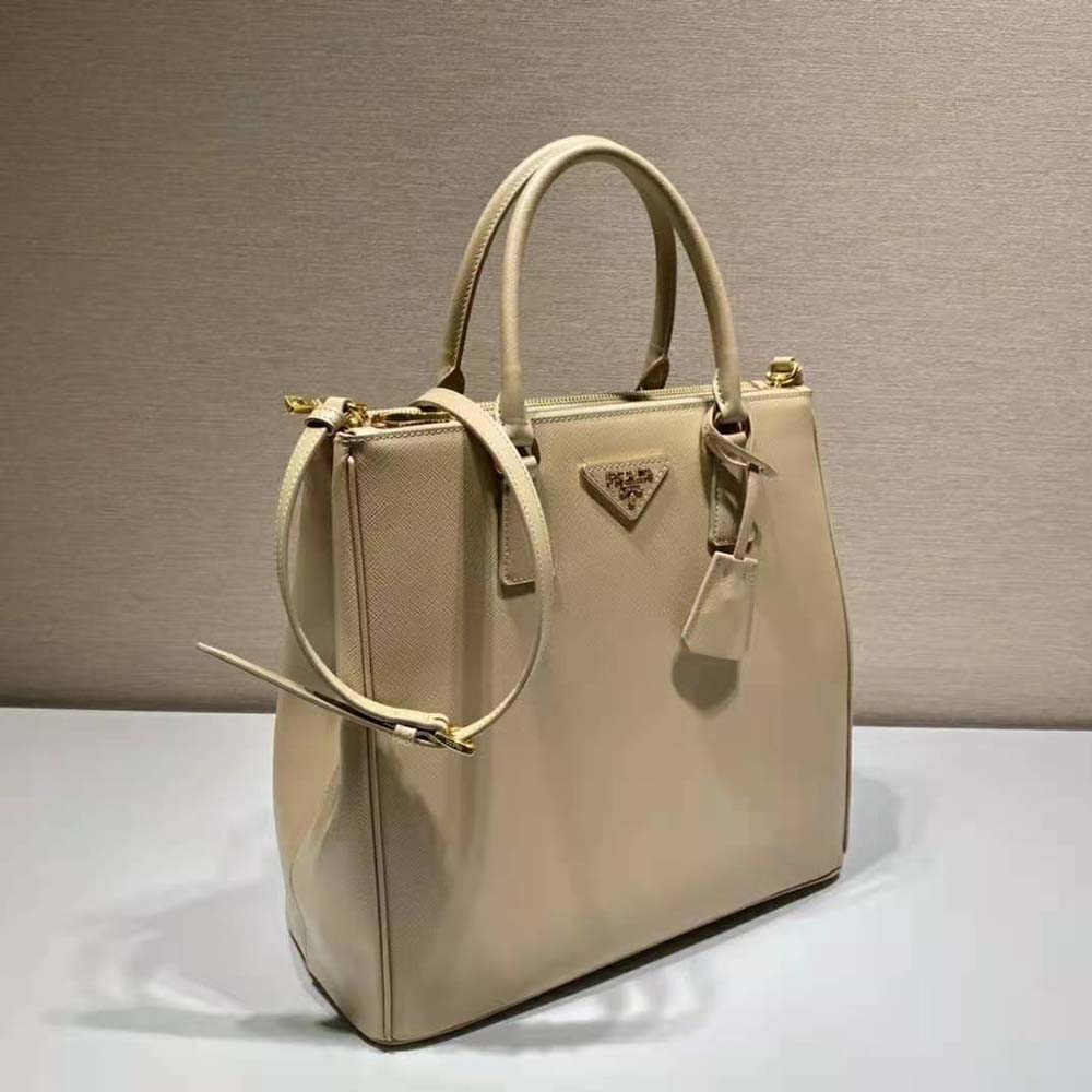TÚI Prada Galleria Saffiano Leather Bag-Beige
