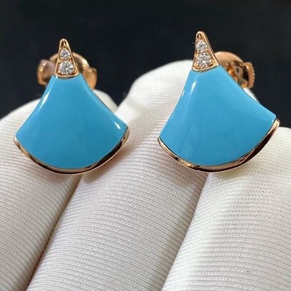 BÔNG TAI BVLGARI DIVAS DREAM TURQOISE AND DIAMOND ROSE GOLD 18K