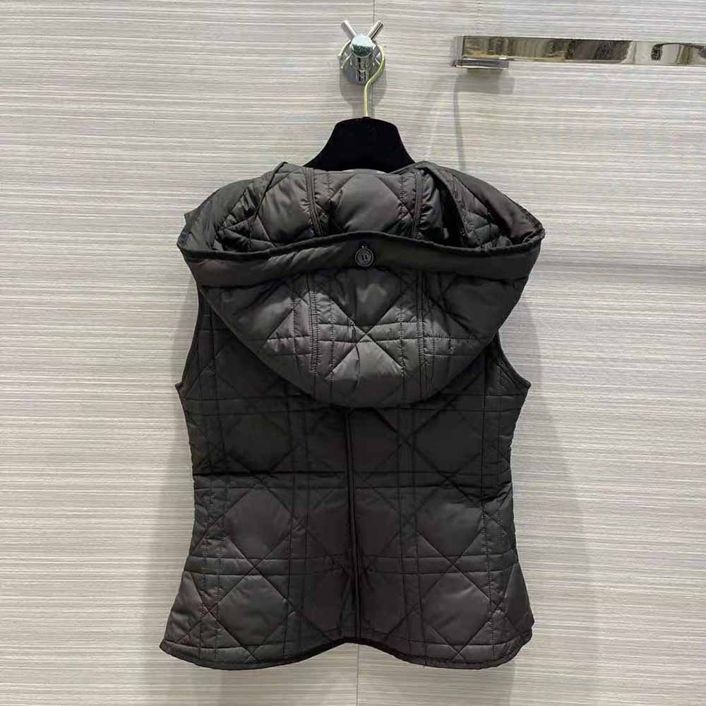 ÁO Dior Women 2-in-1 Jacket Black and White Check’n’Dior Wool