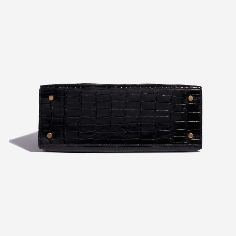 TÚI Hermès Kelly 28 Niloticus Crocodile Black Gold Buckle khóa vàng
