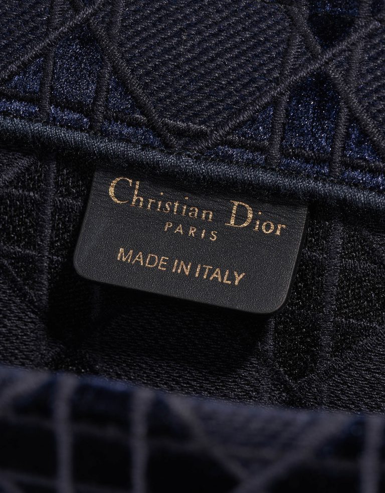 TÚI DIOR Book Tote Medium Canvas Velvet Navy Blue