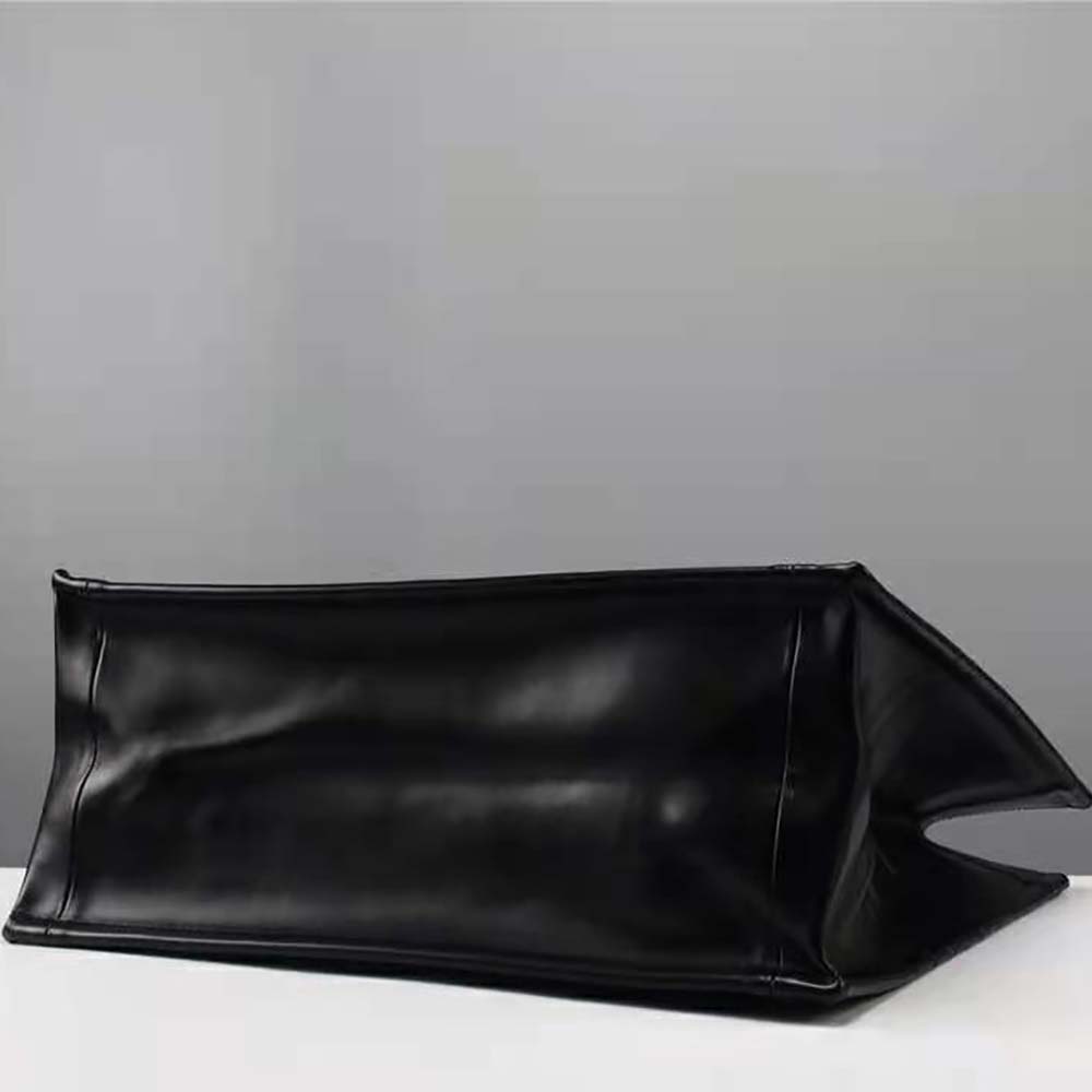 TÚI Dior Women Small Dior Book Tote Black Calfskin