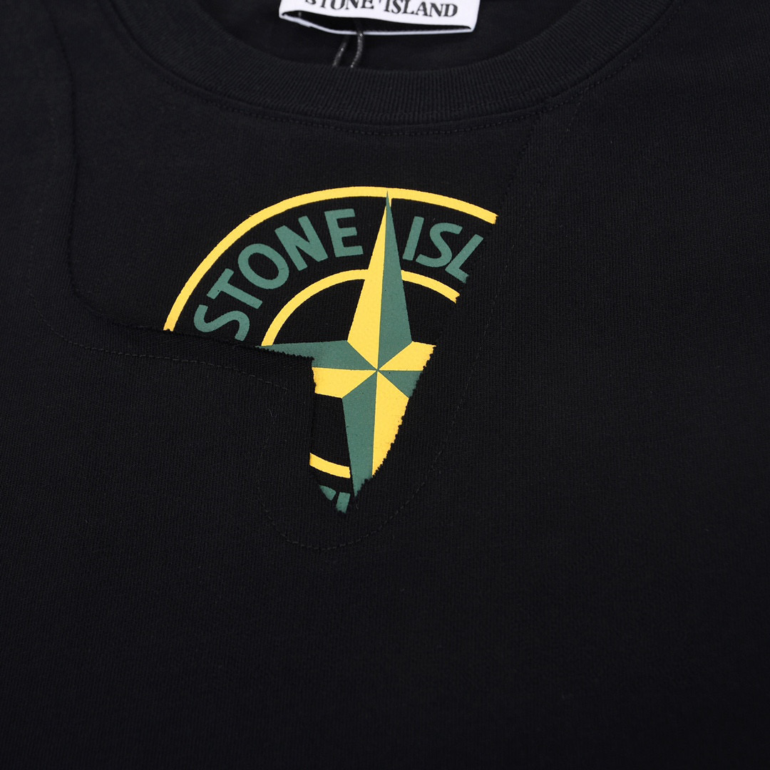 ÁO STONE ISLAND print cotton jersey T-shirt