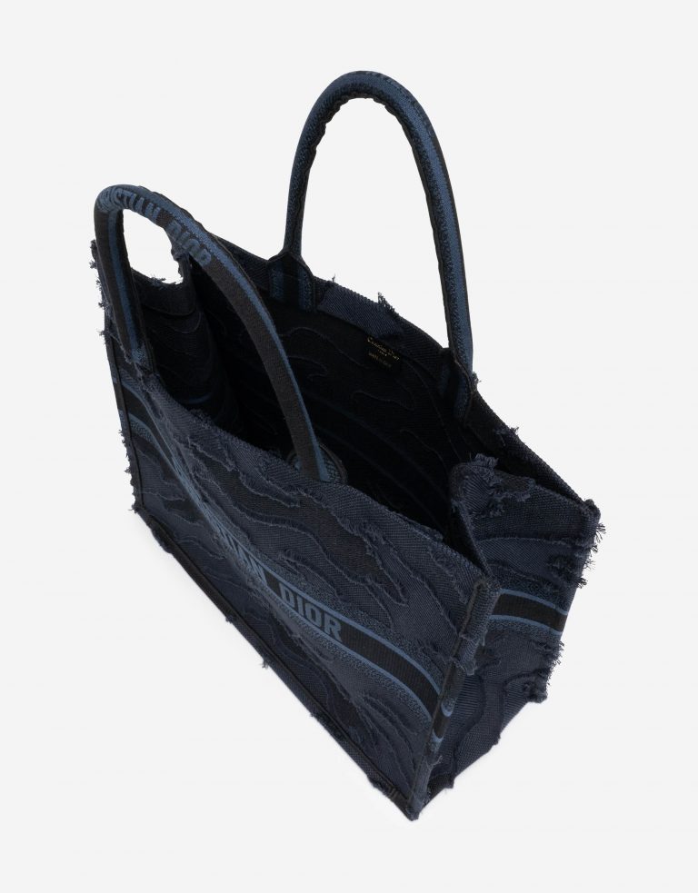 TÚI DIOR Book Tote Large Camouflage Embroidery Blue