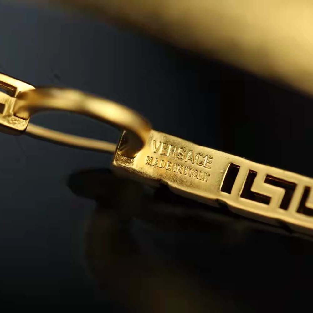 BÔNG TAI Versace Women Greca Hoop Earrings-Gold